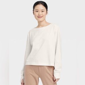 All in motion white crewneck